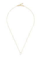 Yellow Gold 'R' Pendant Necklace